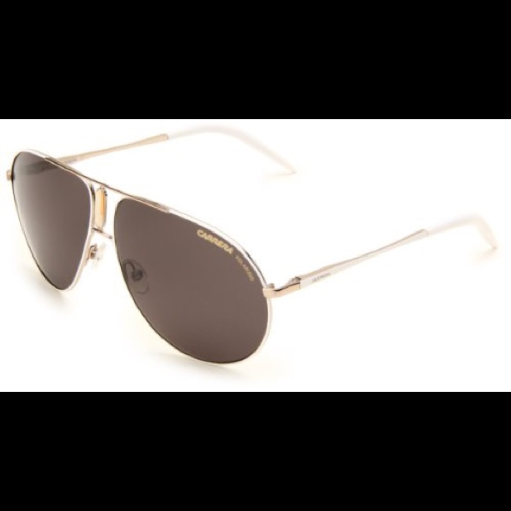 COPY - BRAND NEW Carrera Gold/White Polarized Aviators